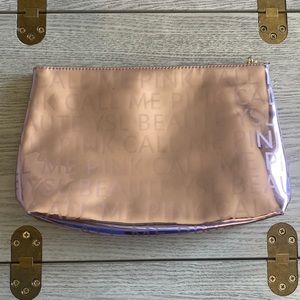 Yves Saint Laurent Call Me Pink Beauty Make-up Metallic Pink Bag